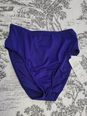 Sunsets Dark Blue "Saphire" Swim Bottoms High Cut Size Medium NWT